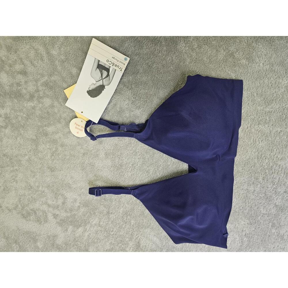 Brand New Wireless Lace-Detail Bra -Blue  Comfortable & Stylish Size Small